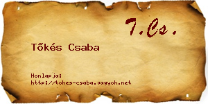 Tőkés Csaba névjegykártya