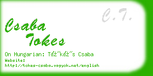 csaba tokes business card